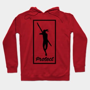 "Protect" Warrior design by Ostwelve Hoodie